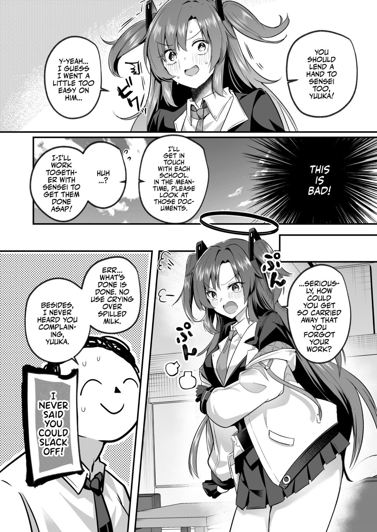 Hentai Manga Comic-A Horny Yuuka Sexually Assaults Sensei-Read-5